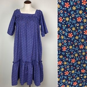 Vintage Prairie Dress with Ruffle Trim